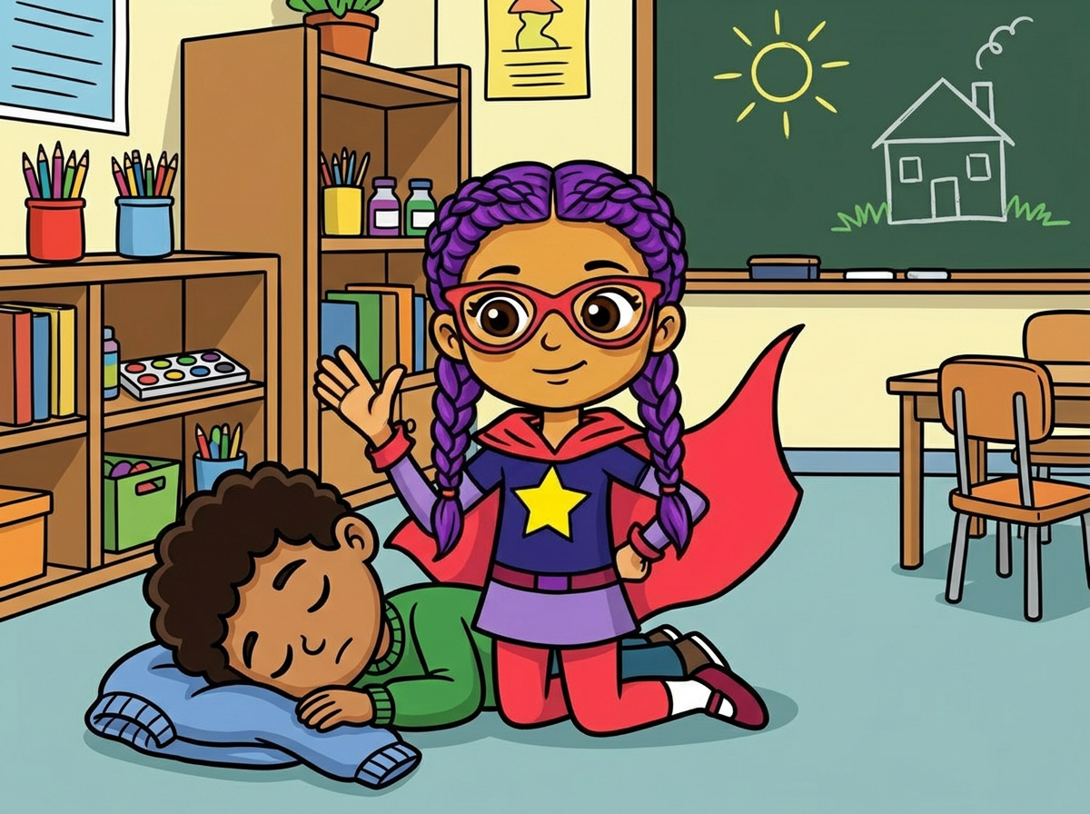 Pepina levanta la mano con calma junto a un amigo que descansa de lado